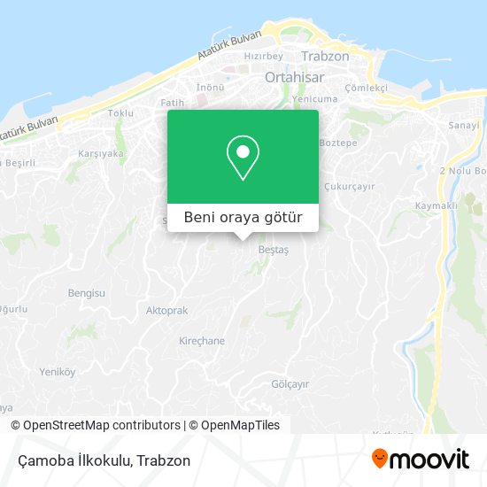 Çamoba İlkokulu harita