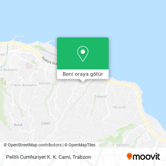Pelitli Cumhuriyet K. K. Cami harita