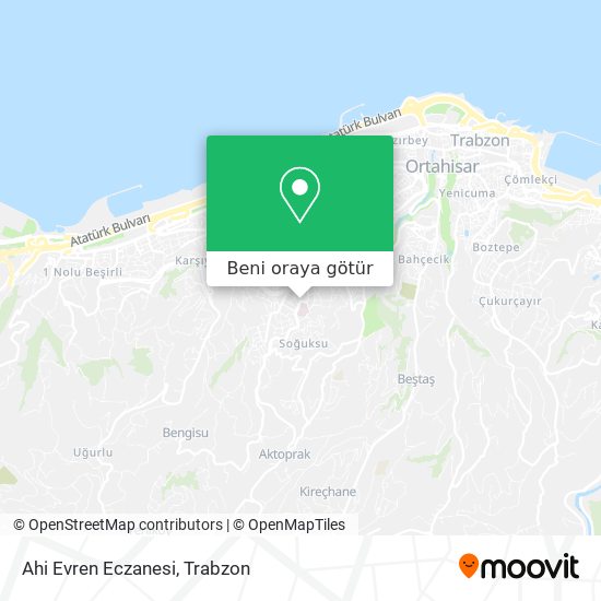 Ahi Evren Eczanesi harita