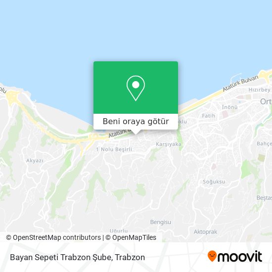 Bayan Sepeti Trabzon Şube harita
