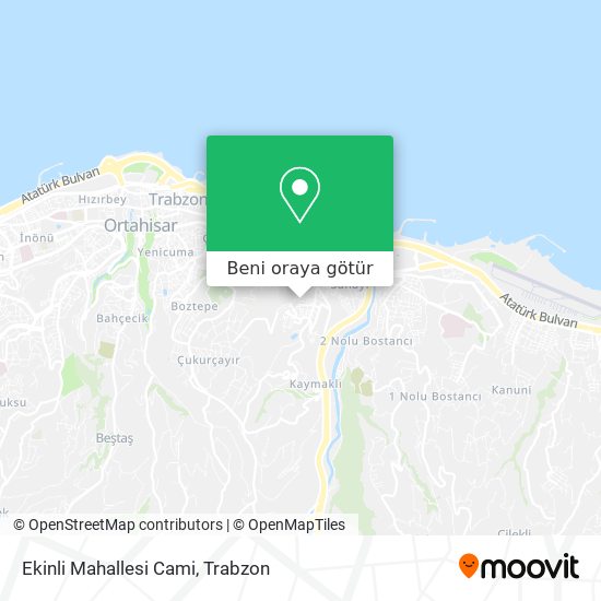 Ekinli Mahallesi Cami harita