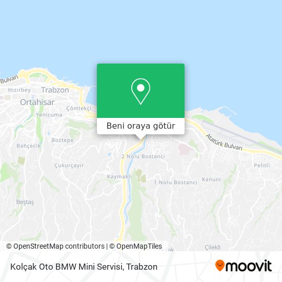 Kolçak Oto BMW Mini Servisi harita