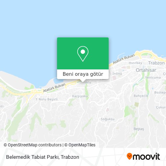 Belemedik Tabiat Parkı harita