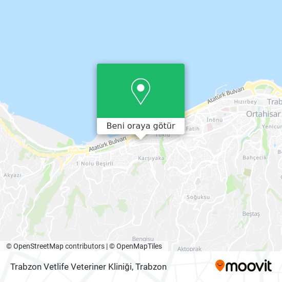 Trabzon Vetlife Veteriner Kliniği harita