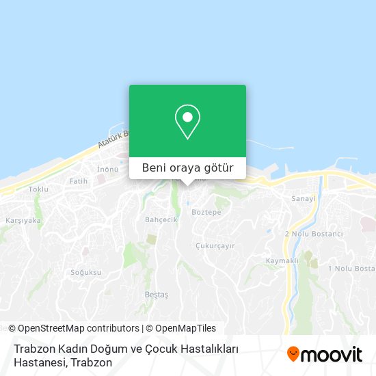 Trabzon Kadın Doğum ve Çocuk Hastalıkları Hastanesi harita