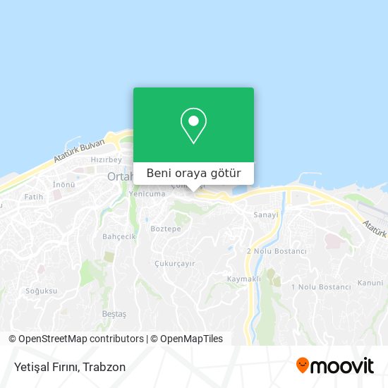Yetişal Fırını harita