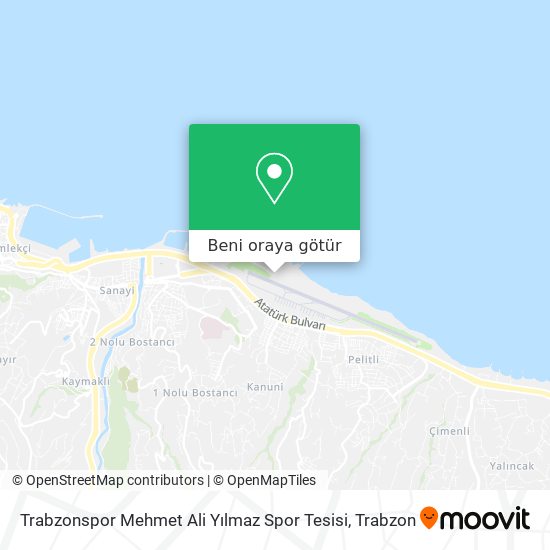 Trabzonspor Mehmet Ali Yılmaz Spor Tesisi harita