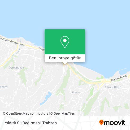 Yıldızlı Su Değirmeni harita