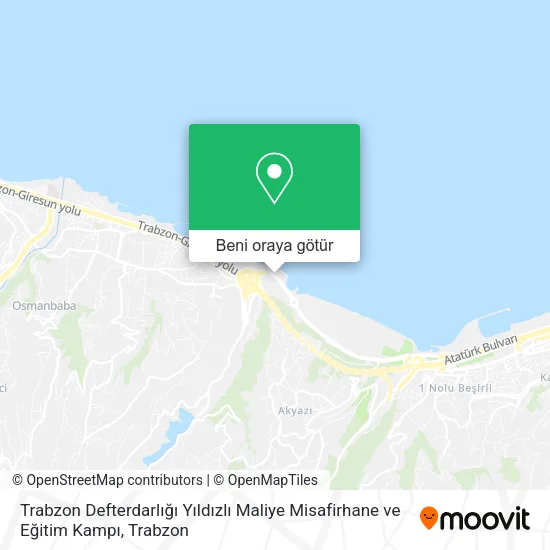 Trabzon Defterdarlığı Yıldızlı Maliye Misafirhane ve Eğitim Kampı harita