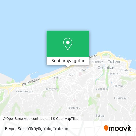 Beşirli Sahil Yürüyüş Yolu harita