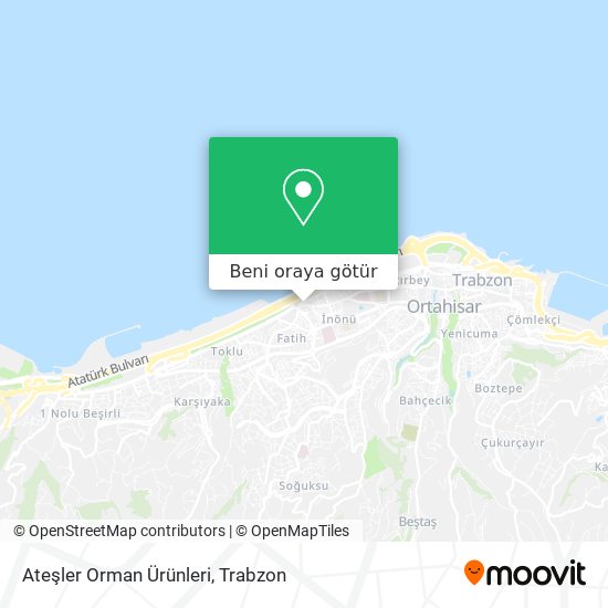 Ateşler Orman Ürünleri harita