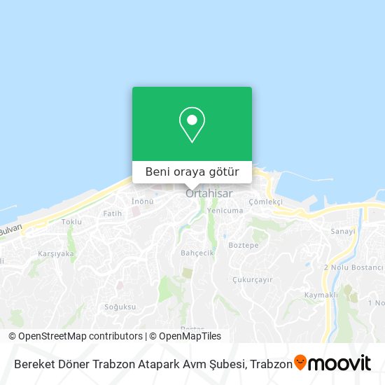 Bereket Döner Trabzon Atapark Avm Şubesi harita