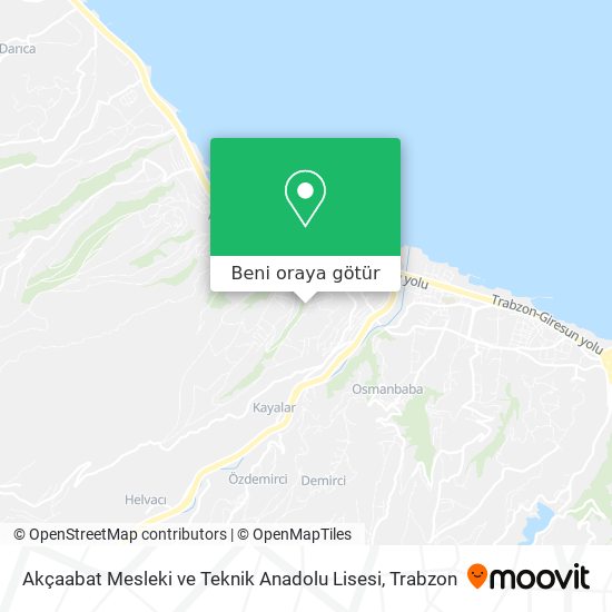 Akçaabat Mesleki ve Teknik Anadolu Lisesi harita