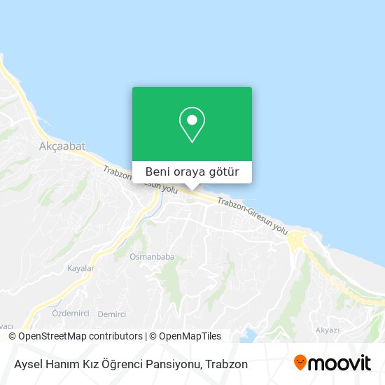 Aysel Hanım Kız Öğrenci Pansiyonu harita