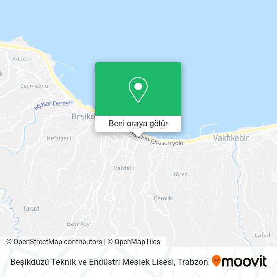 Beşikdüzü Teknik ve Endüstri Meslek Lisesi harita