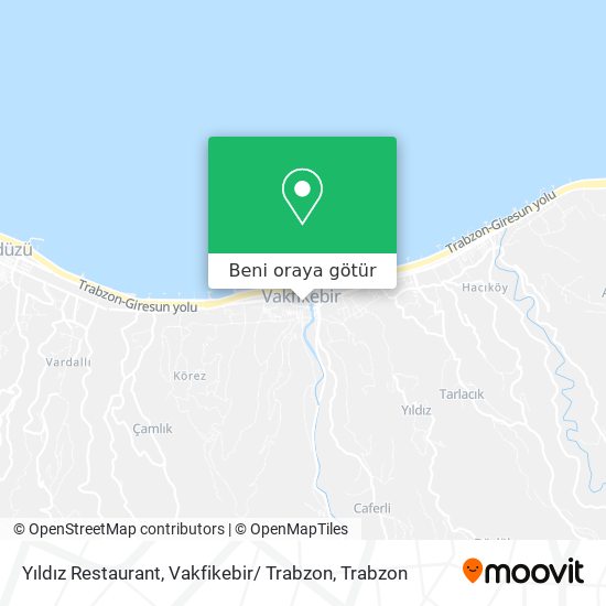 Yıldız Restaurant, Vakfikebir/ Trabzon harita