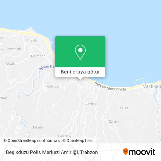 Beşikdüzü Polis Merkezi Amirliği harita