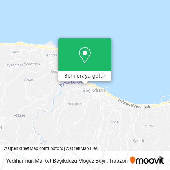 Yediharman Market Beşikdüzü Mogaz Bayii harita