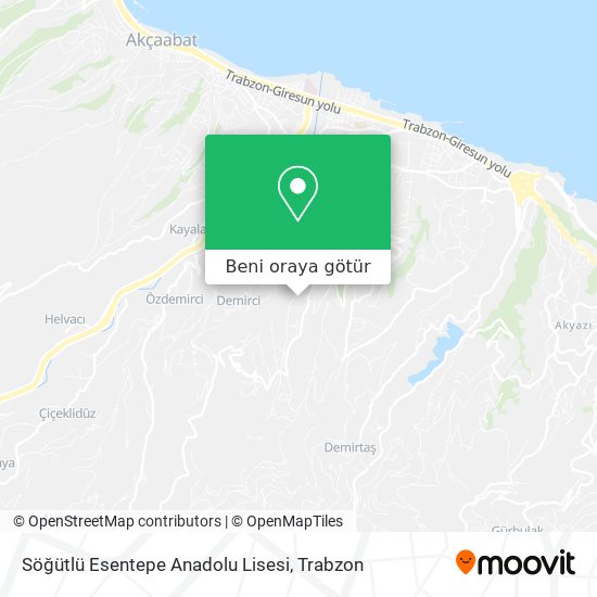 Söğütlü Esentepe Anadolu Lisesi harita