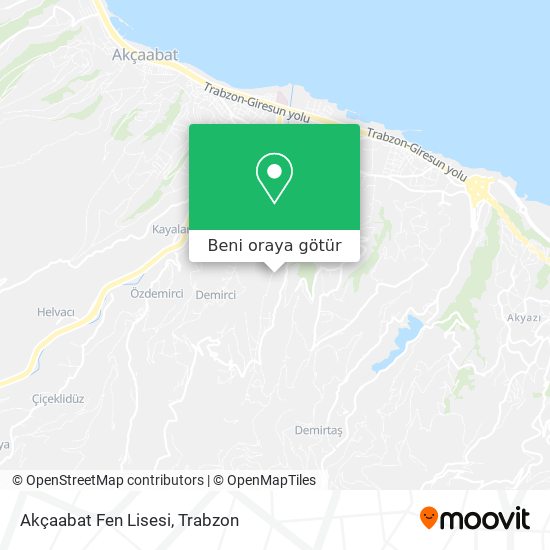Akçaabat Fen Lisesi harita