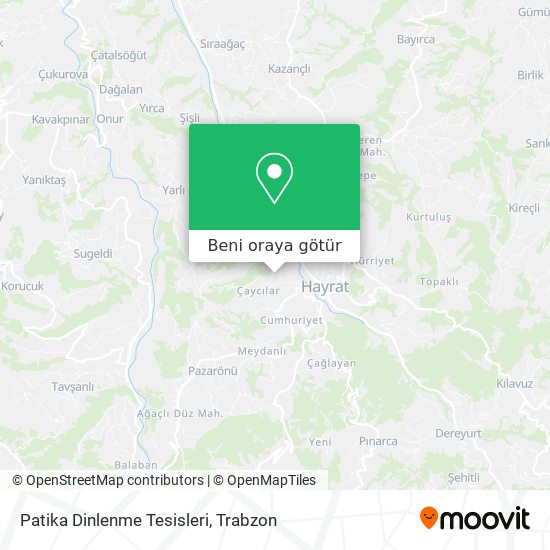 Patika Dinlenme Tesisleri harita