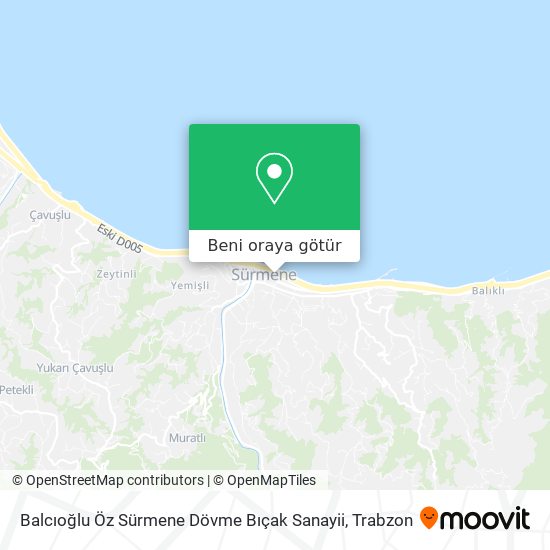 Balcıoğlu Öz Sürmene Dövme Bıçak Sanayii harita
