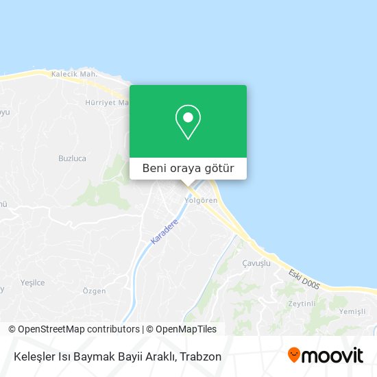 Keleşler Isı Baymak Bayii Araklı harita