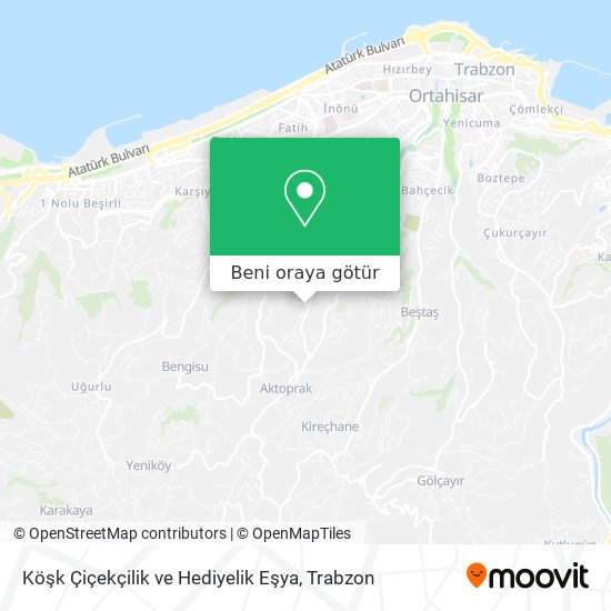 Köşk Çiçekçilik ve Hediyelik Eşya harita