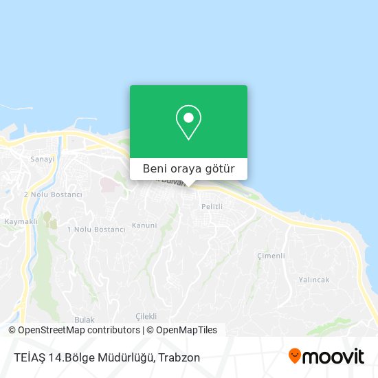 TEİAŞ 14.Bölge Müdürlüğü harita