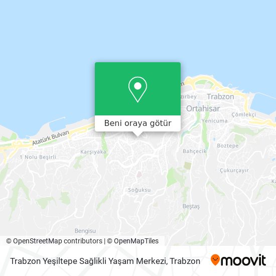 Trabzon Yeşiltepe Sağlikli Yaşam Merkezi harita
