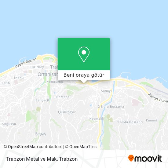 Trabzon Metal ve Mak harita