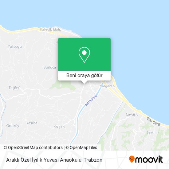Araklı Özel İyilik Yuvası Anaokulu harita