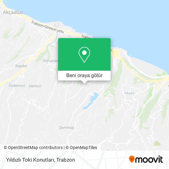 Yıldızlı Toki Konutları harita