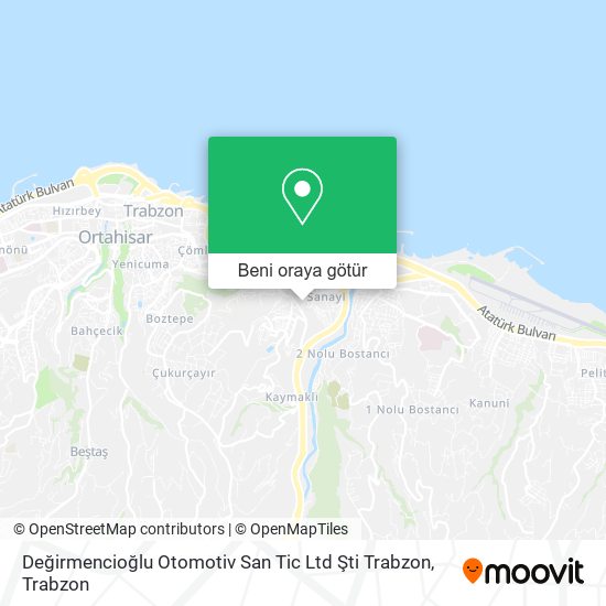 Değirmencioğlu Otomotiv San Tic Ltd Şti Trabzon harita