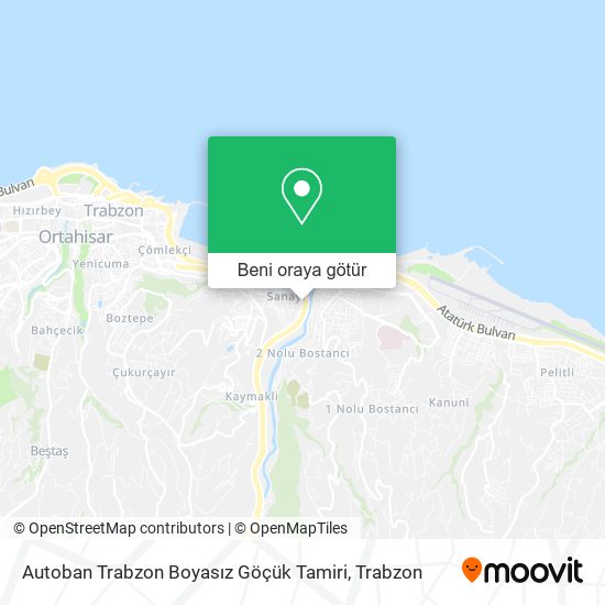Autoban Trabzon Boyasız Göçük Tamiri harita