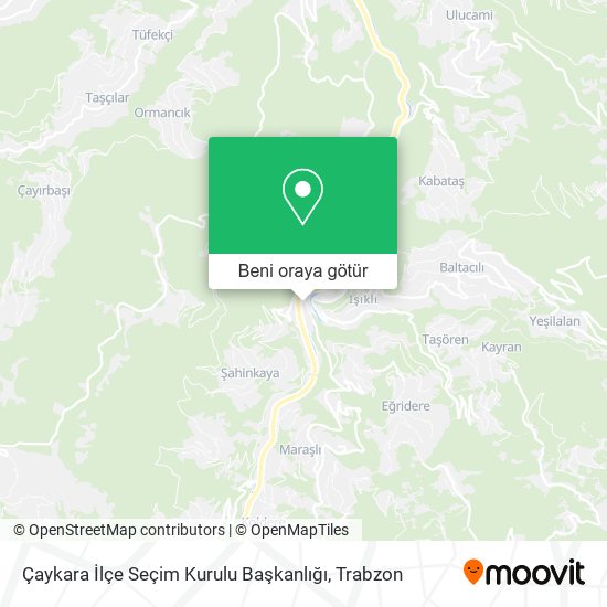 Çaykara İlçe Seçim Kurulu Başkanlığı harita