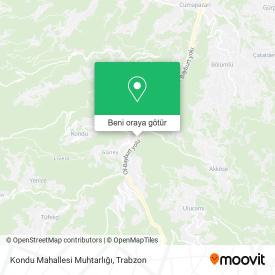 Kondu Mahallesi Muhtarlığı harita