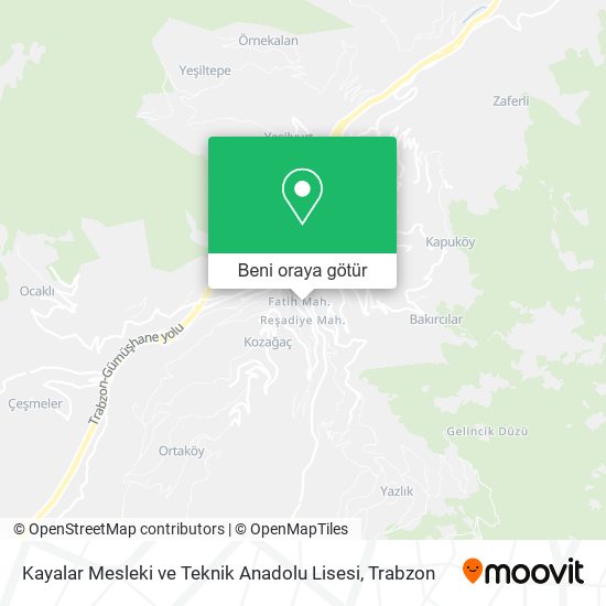 Kayalar Mesleki ve Teknik Anadolu Lisesi harita
