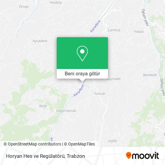 Horyan Hes ve Regülatörü harita