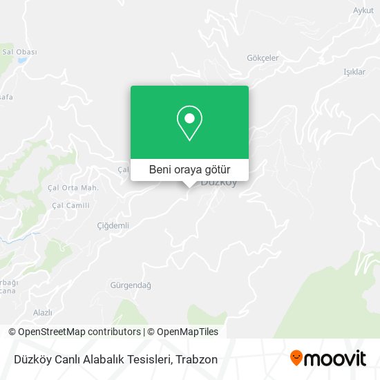 Düzköy Canlı Alabalık Tesisleri harita
