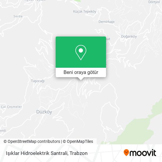 Işıklar Hidroelektrik Santrali harita