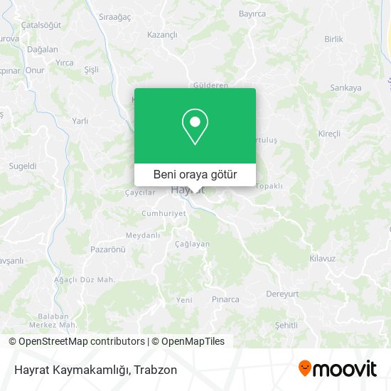 Hayrat Kaymakamlığı harita