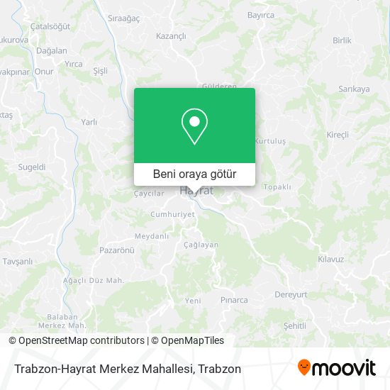 Trabzon-Hayrat Merkez Mahallesi harita