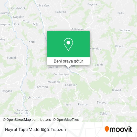 Hayrat Tapu Müdürlüğü harita
