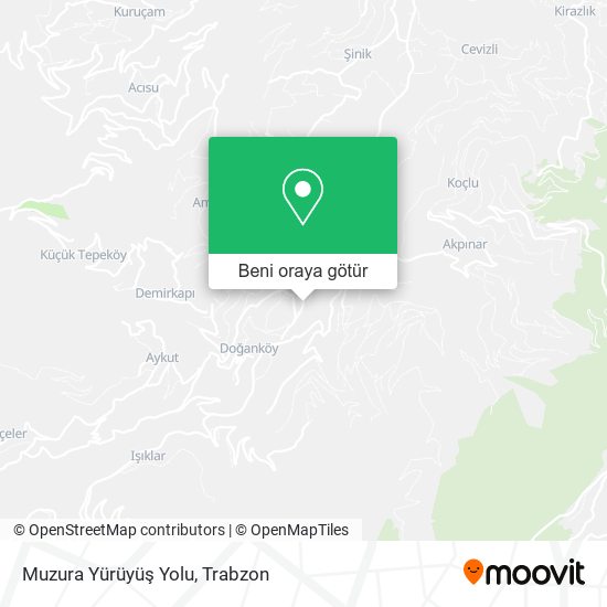 Muzura Yürüyüş Yolu harita