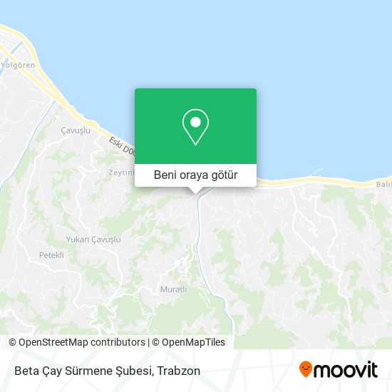 Beta Çay Sürmene Şubesi harita