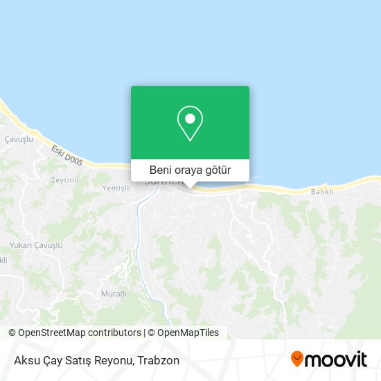 Aksu Çay Satış Reyonu harita