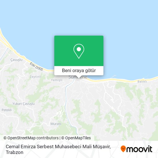 Cemal Emirza Serbest Muhasebeci Mali Müşavir harita