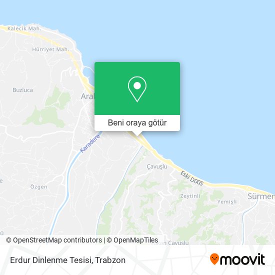 Erdur Dinlenme Tesisi harita