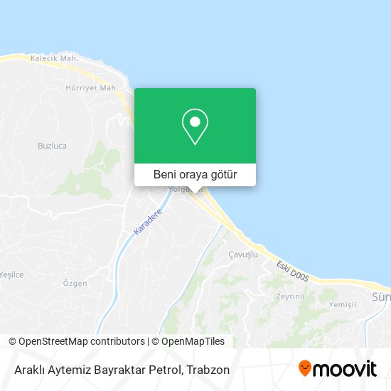 Araklı Aytemiz Bayraktar Petrol harita